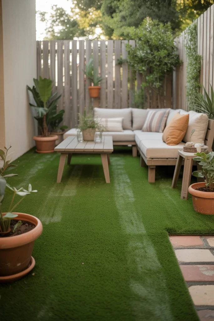 Artificial Grass Relaxation Area