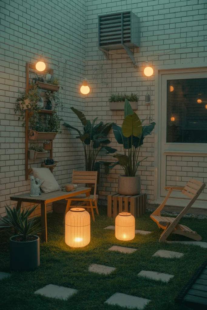 Backyard Lantern Decor Garden