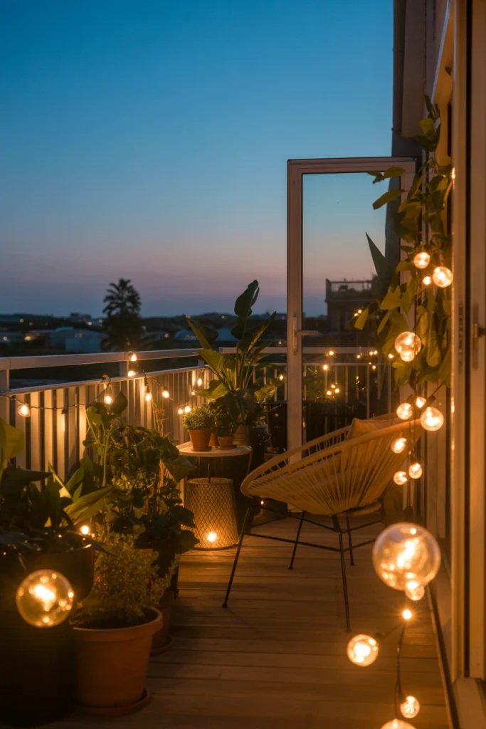 Balcony Fairy Light Garden