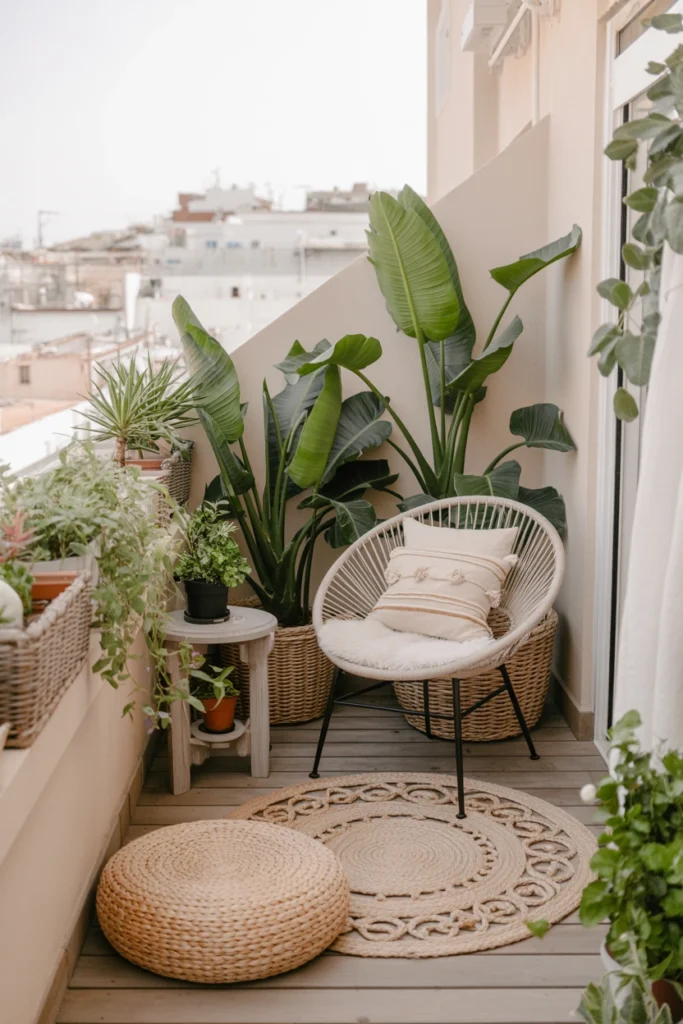 Boho Style Balcony Garden
