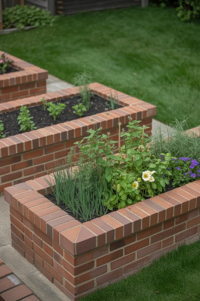 Brick Raised Garden Beds