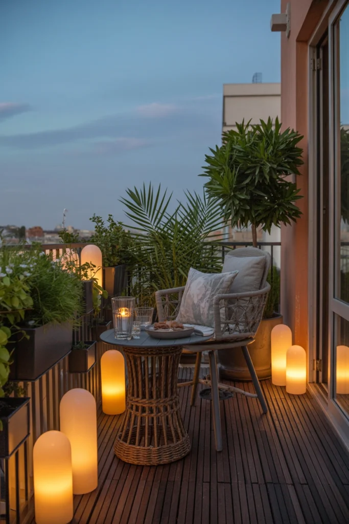 Candlelit Balcony Garden
