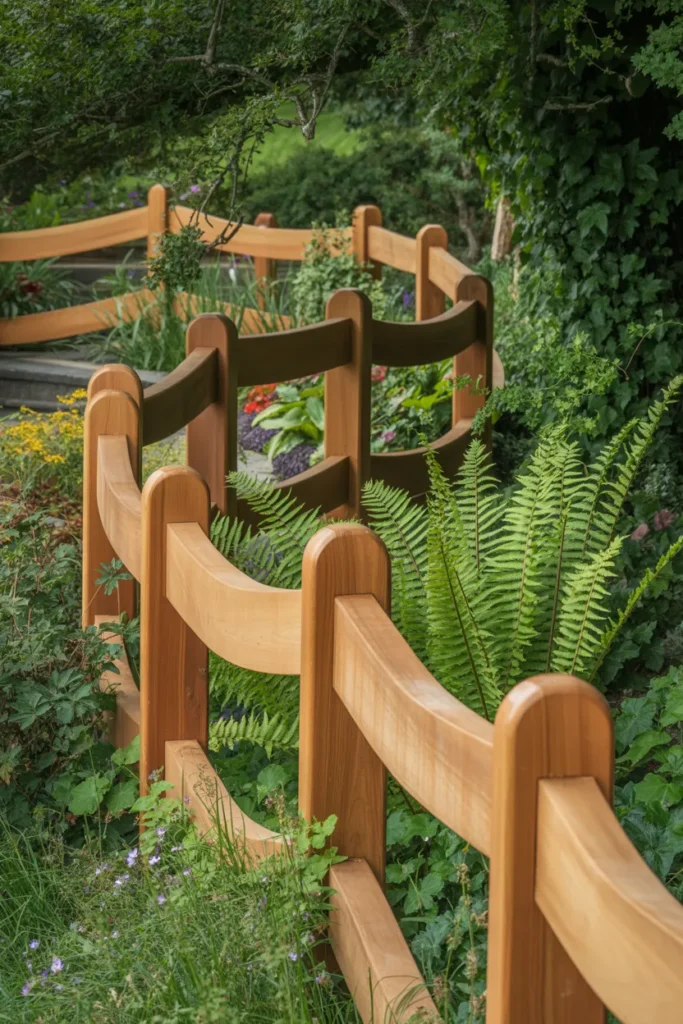 Curved Garden Fence Design