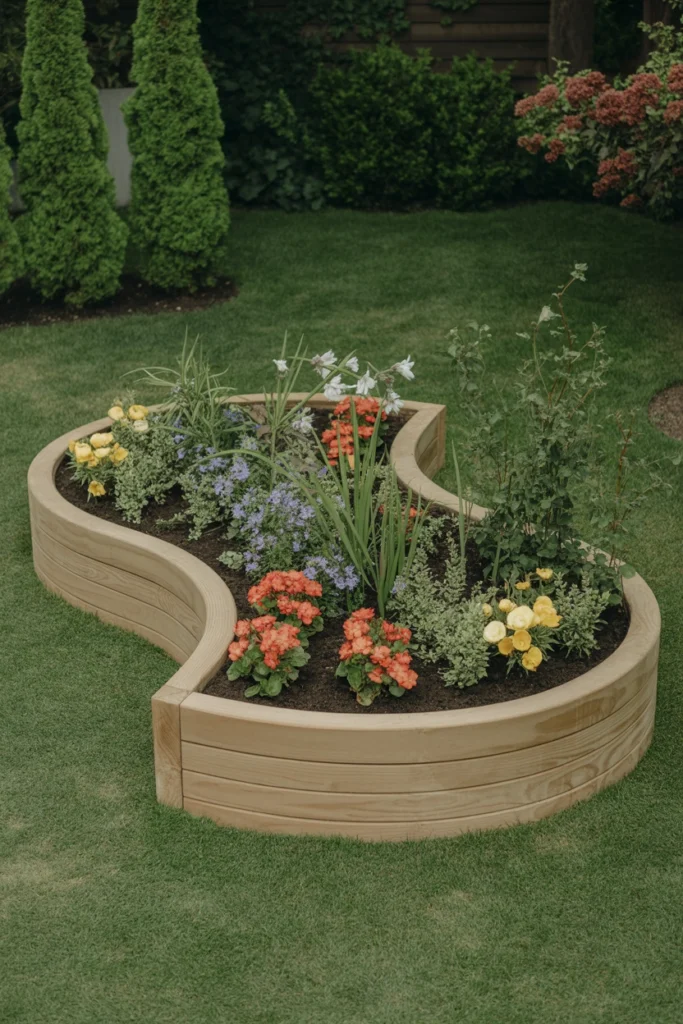 Curved Raised Garden Beds