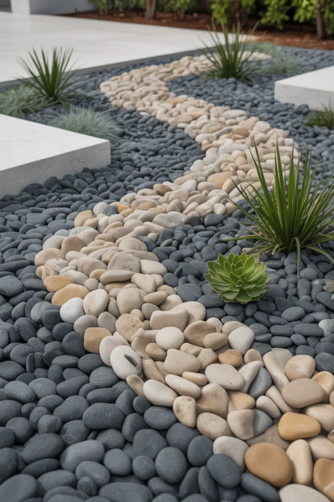 Decorative Pebble Landscaping