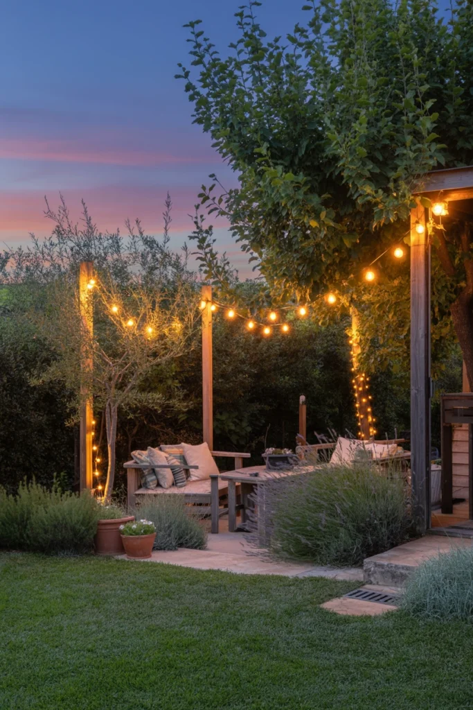 Fairy Light Backyard Decor