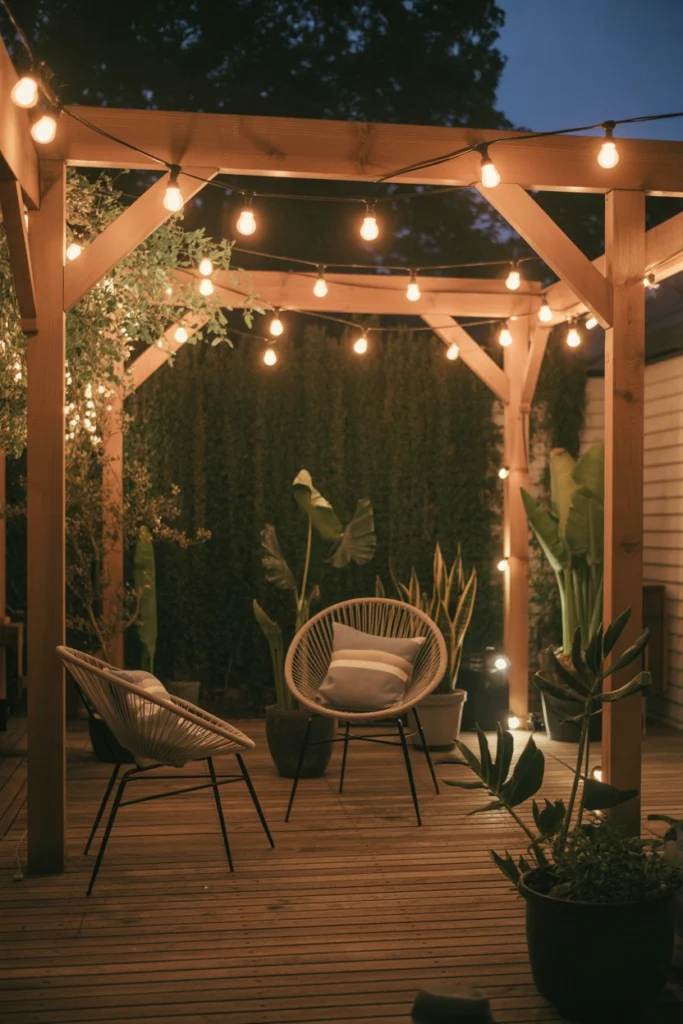 Fairy Light Backyard Garden