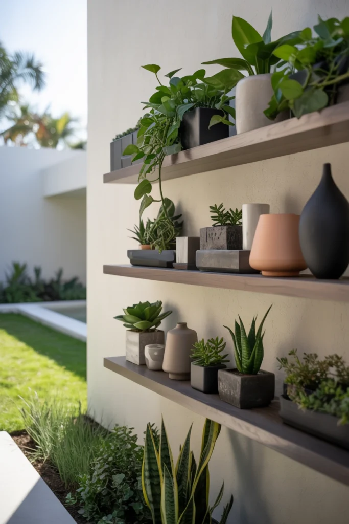 Floating Garden Shelves
