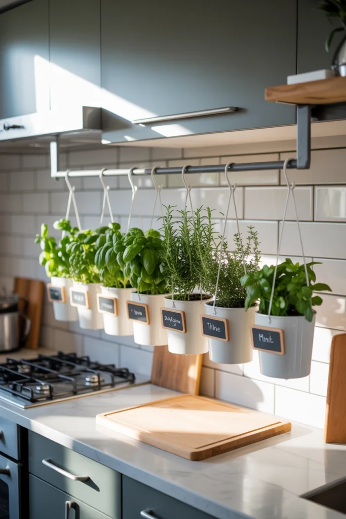 Hanging Rail Herb Garden