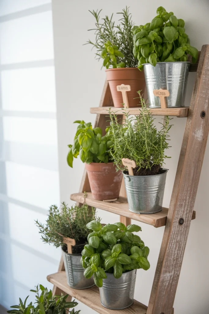 Ladder Shelf Herb Garden
