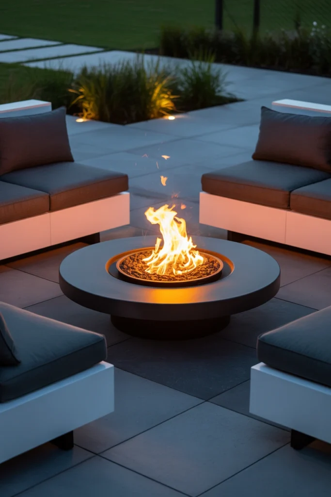 Minimal Fire Pit Garden