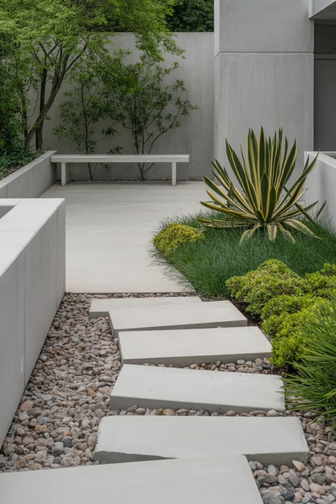 Modern Concrete Garden Path