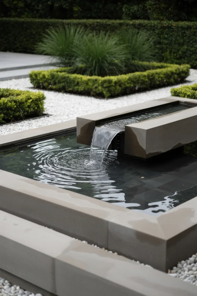 Modern Water Fountain Feature