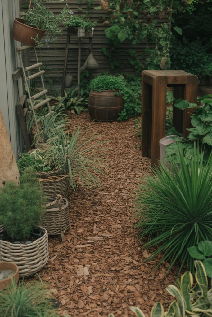 Mulch Garden Path