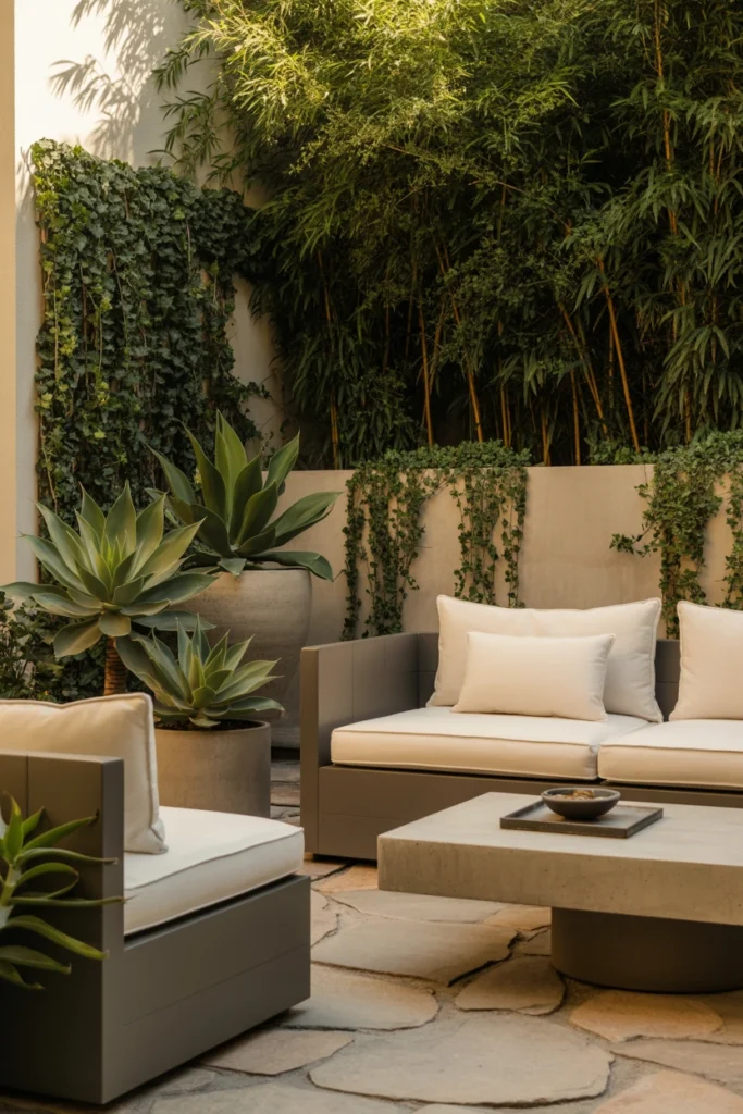 Neutral Tone Patio Garden