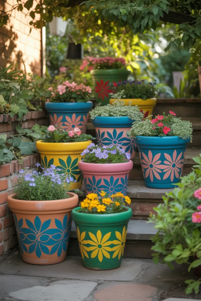 Painted Flower Pots