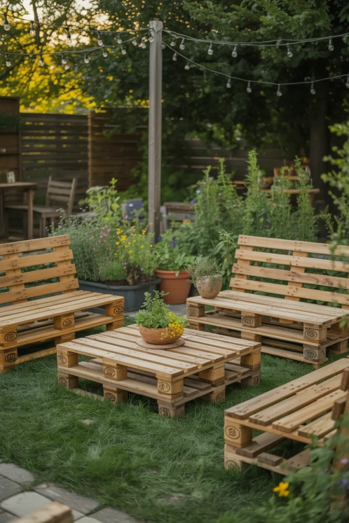 Pallet Furniture Backyard Setup