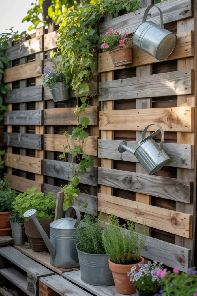 Pallet Wood Garden Fence
