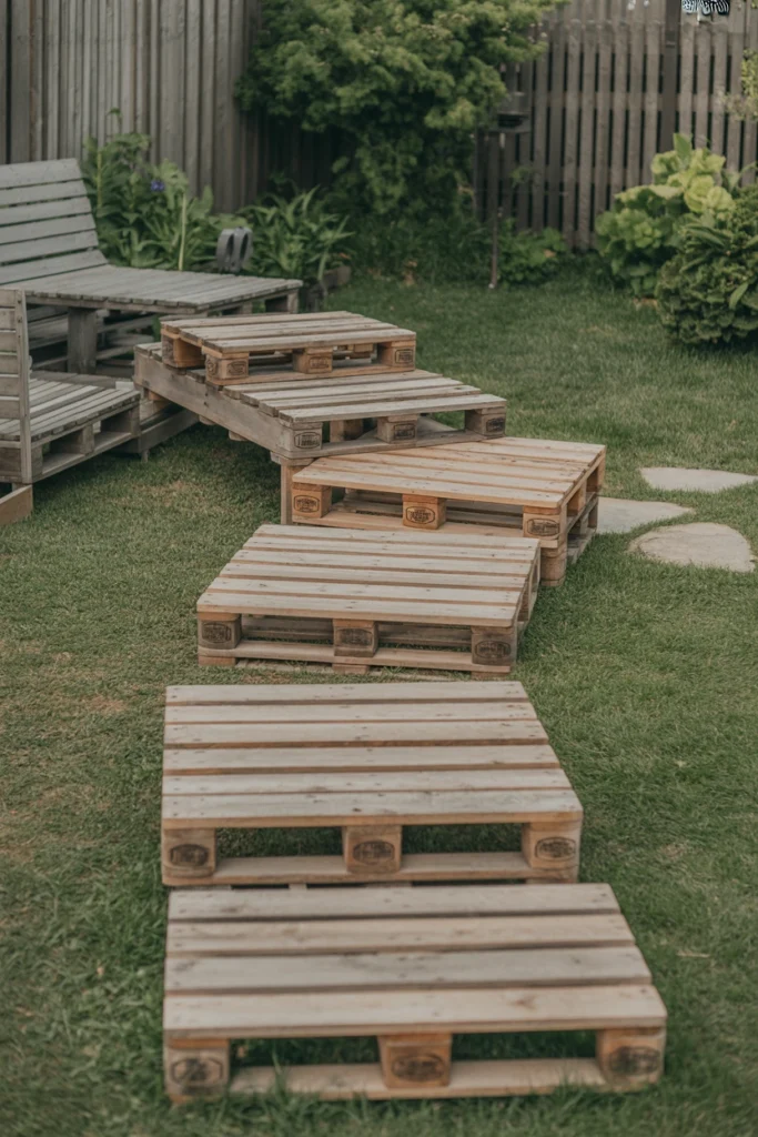 Pallet Wood Garden Path