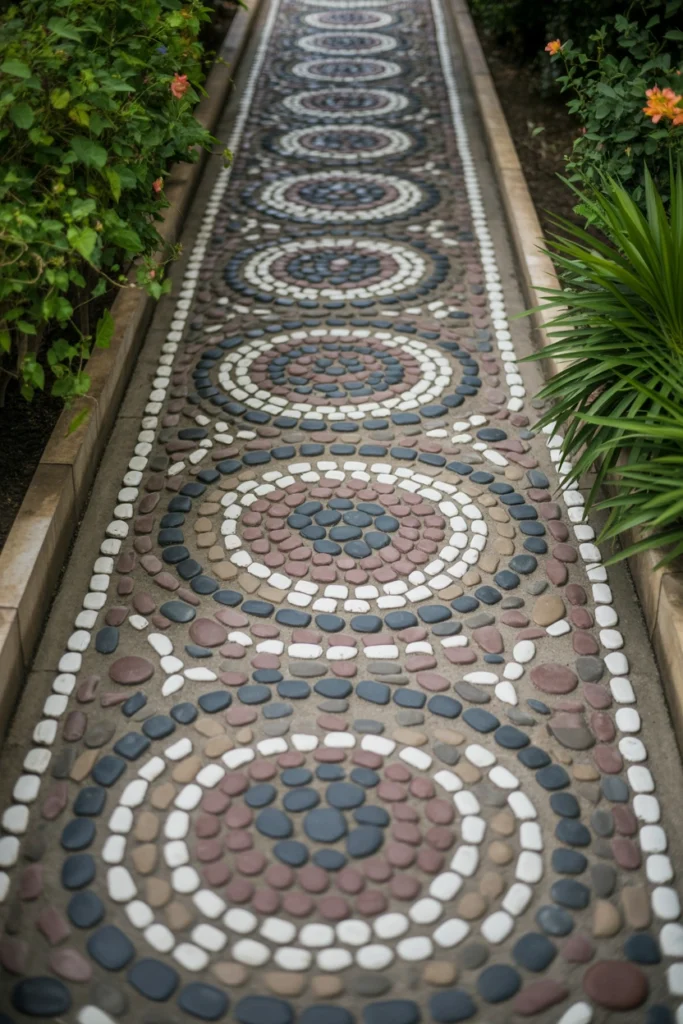 Pebble Mosaic Garden Path