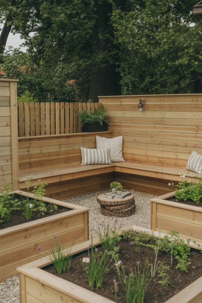 Raised Garden Beds With Seating