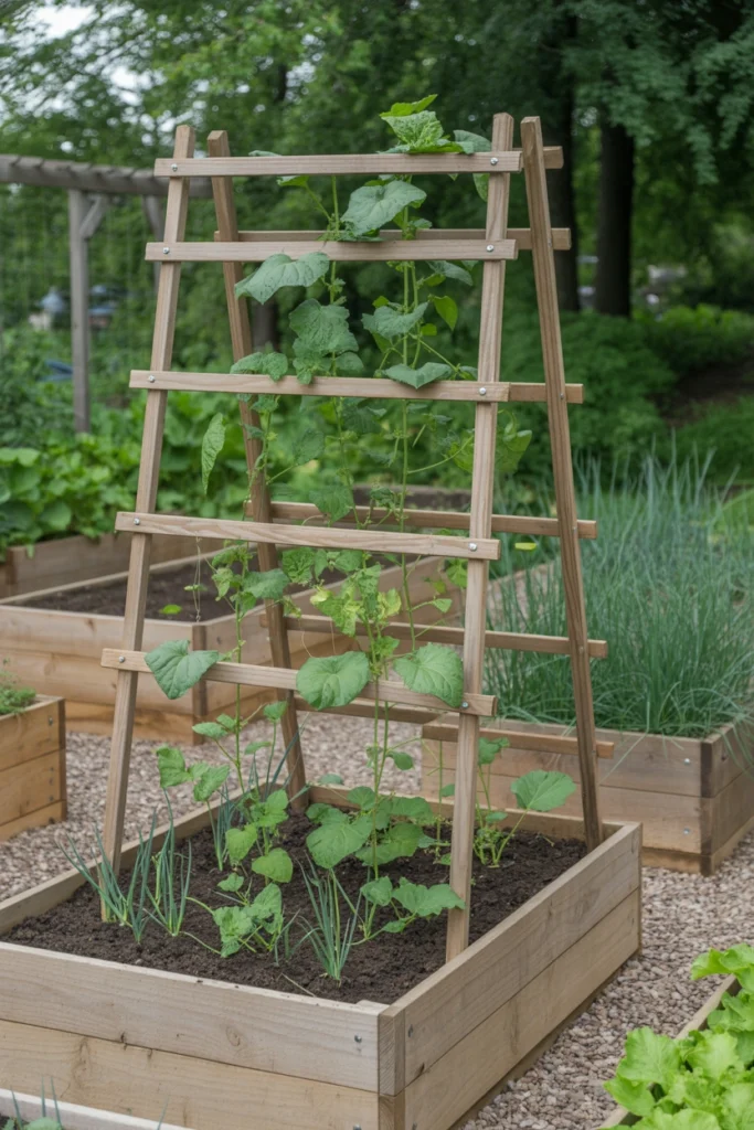 Raised Garden Beds With Trellis