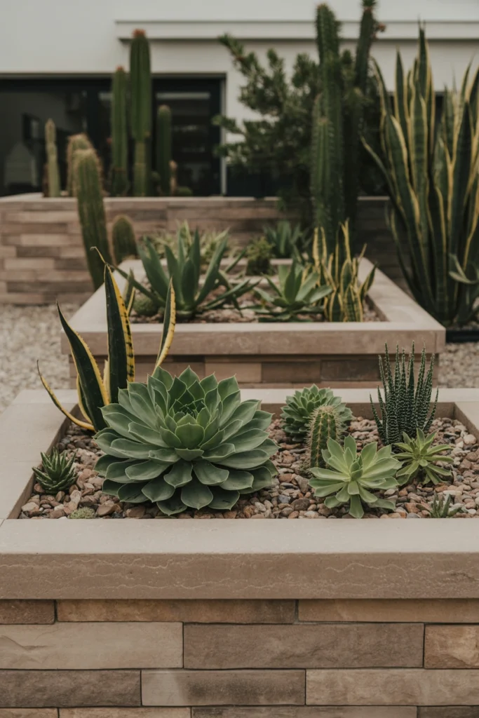 Raised Succulent Garden Beds