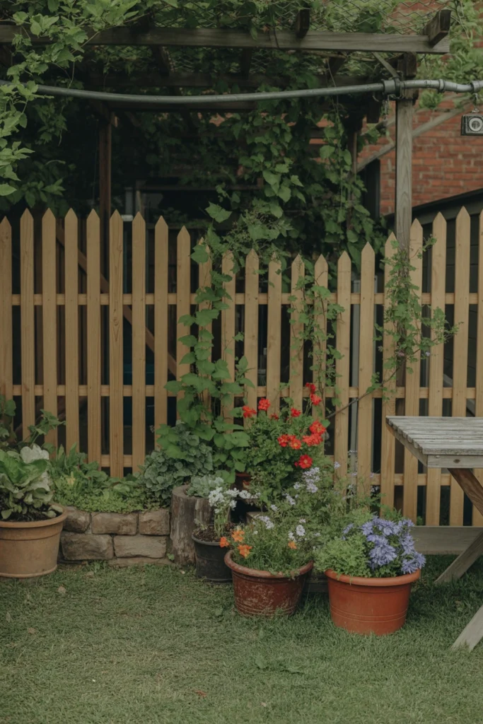 Rustic Wooden Fence Garden