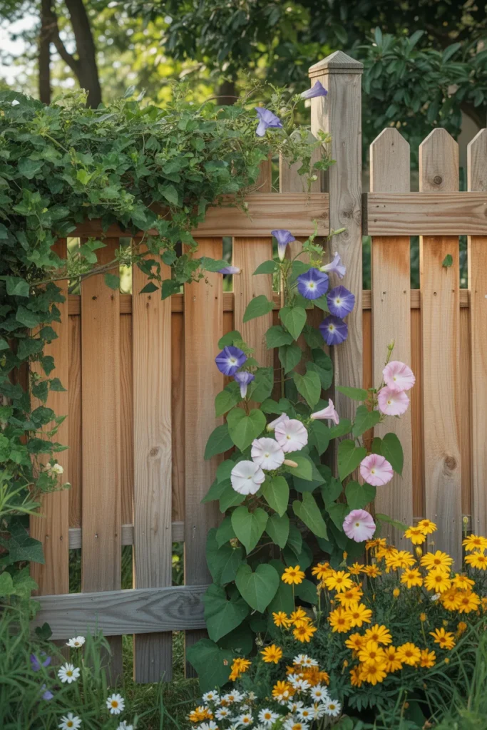 Rustic Wooden Garden Fence