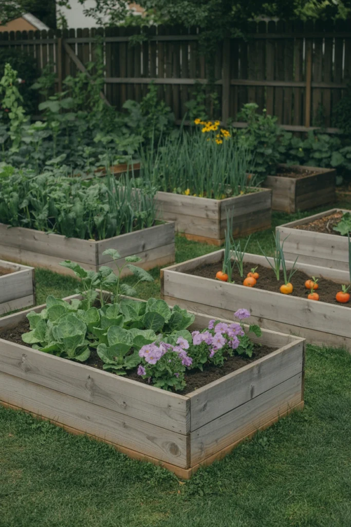 Rustic Wooden Raised Beds