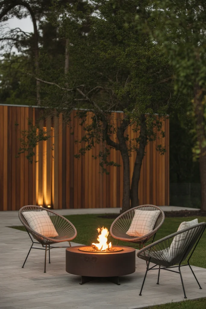 Small Backyard Fire Pit Area