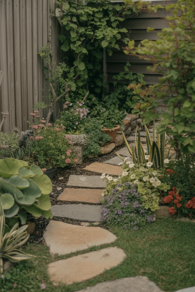 Tiny Stone Pathway Garden