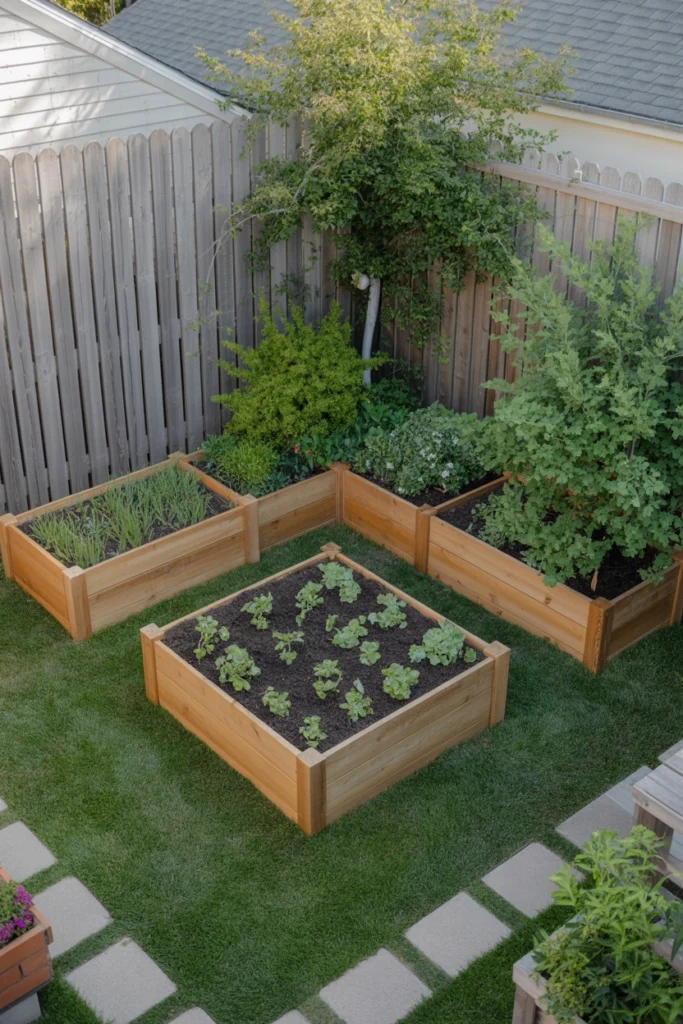 U-Shaped Raised Garden Layout