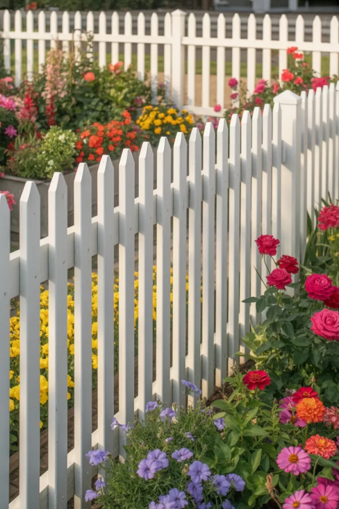 White Picket Garden Fence