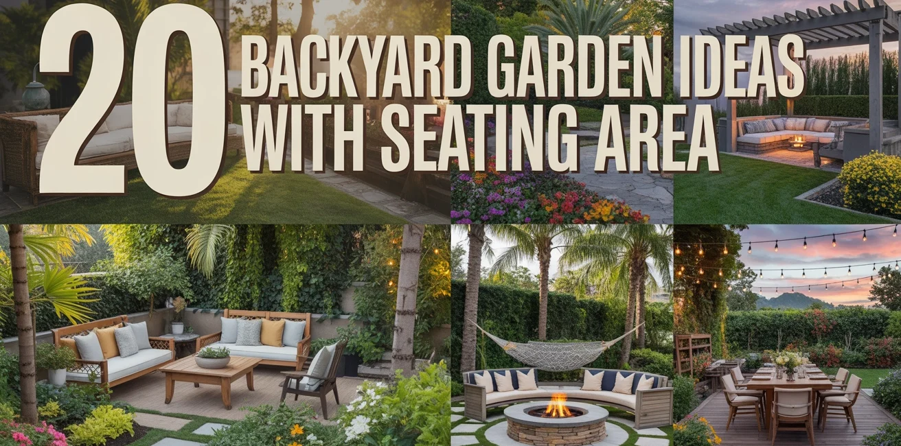 Backyard Garden Ideas with Seating Area