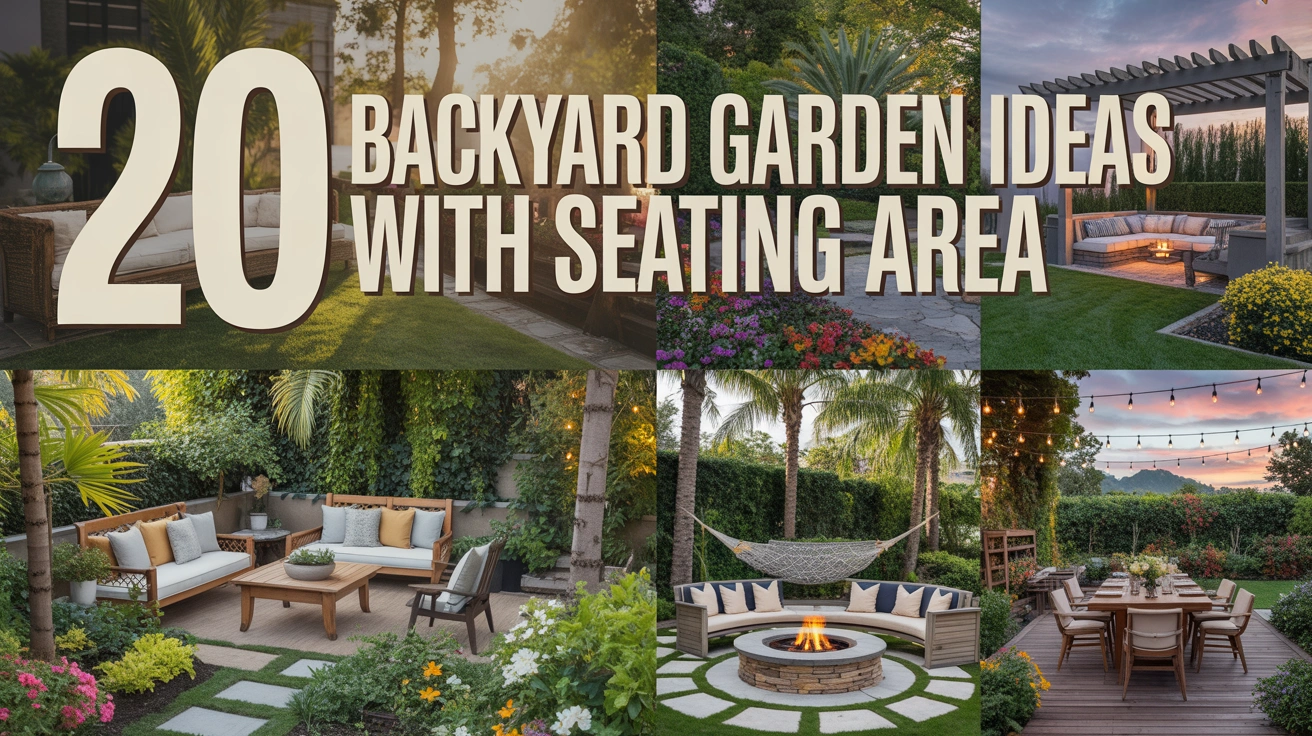 Backyard Garden Ideas with Seating Area