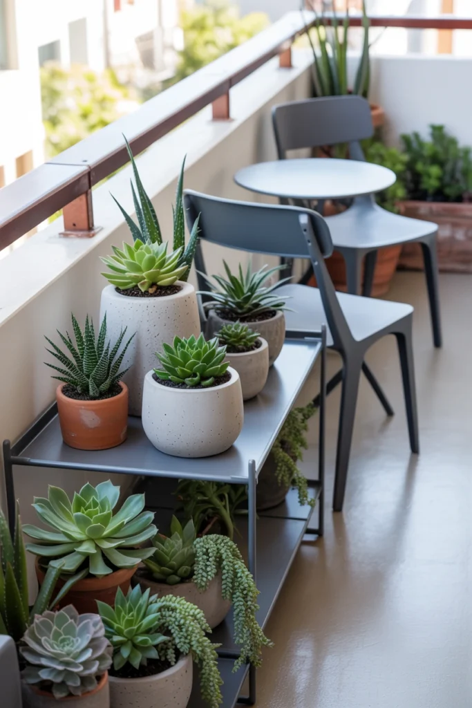 Balcony Succulent Garden