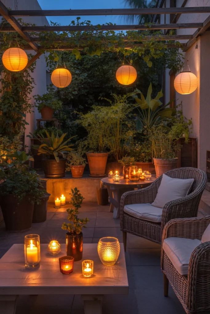 Candlelit Patio Garden