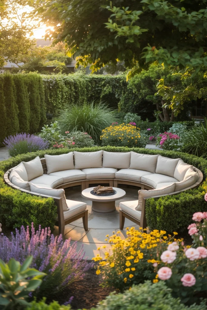 Circular Conversation Seating Garden