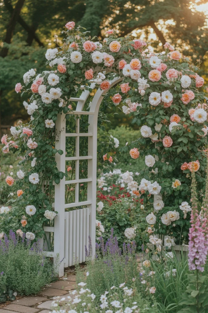 Climbing Roses on Arches