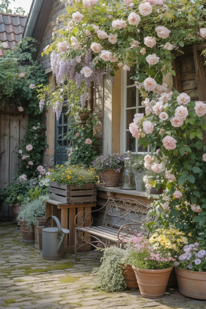 Cottage Style Courtyard Garden