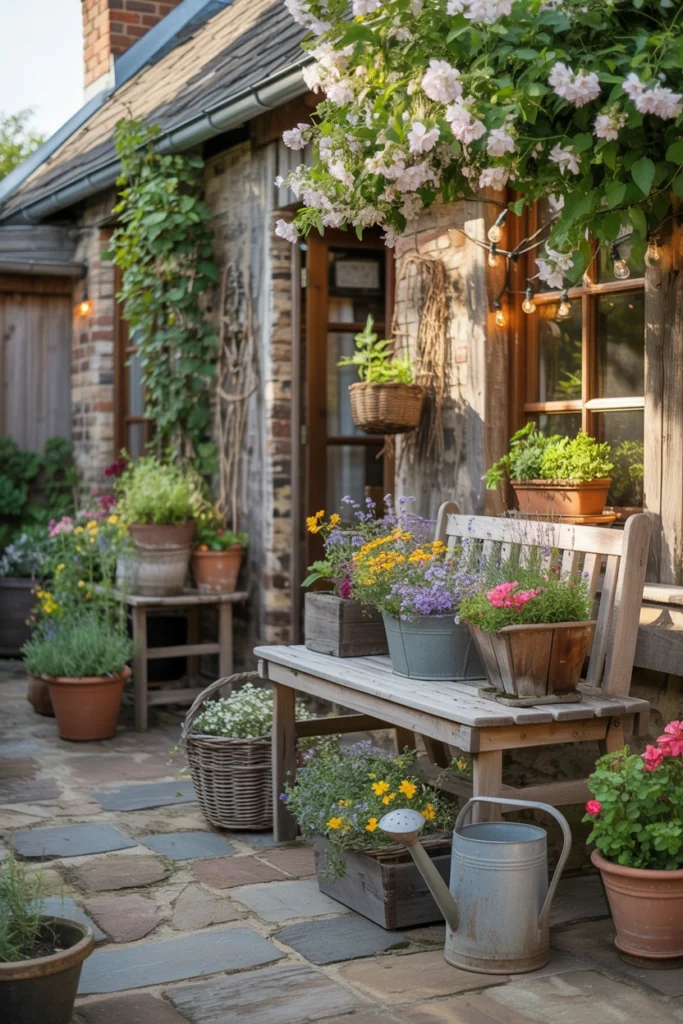 Cottage Style Patio Garden