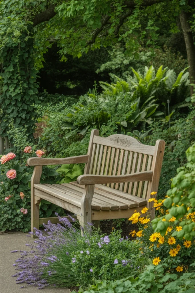 Cozy Garden Bench Corner