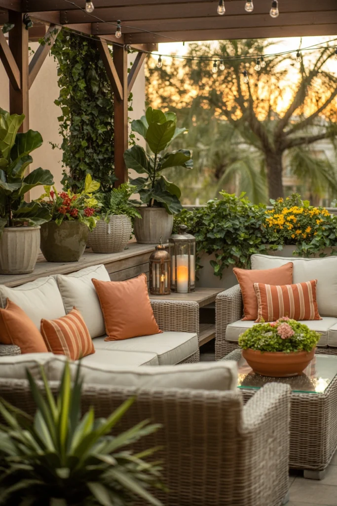 Cozy Outdoor Lounge Corner