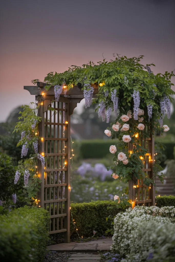 Fairy Light Trellis Display