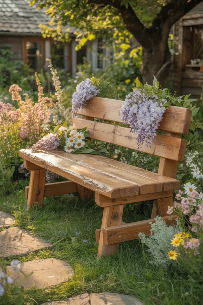 Farmhouse Style Garden Bench