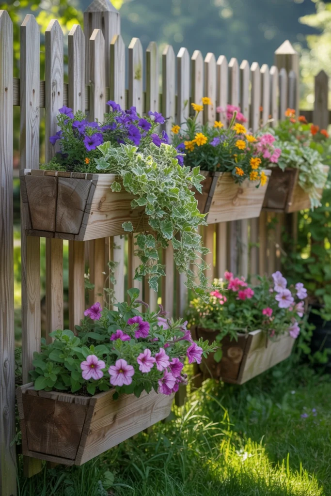 Fence-Mounted Planter Garden