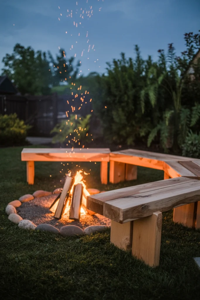Fire Pit Bench Area