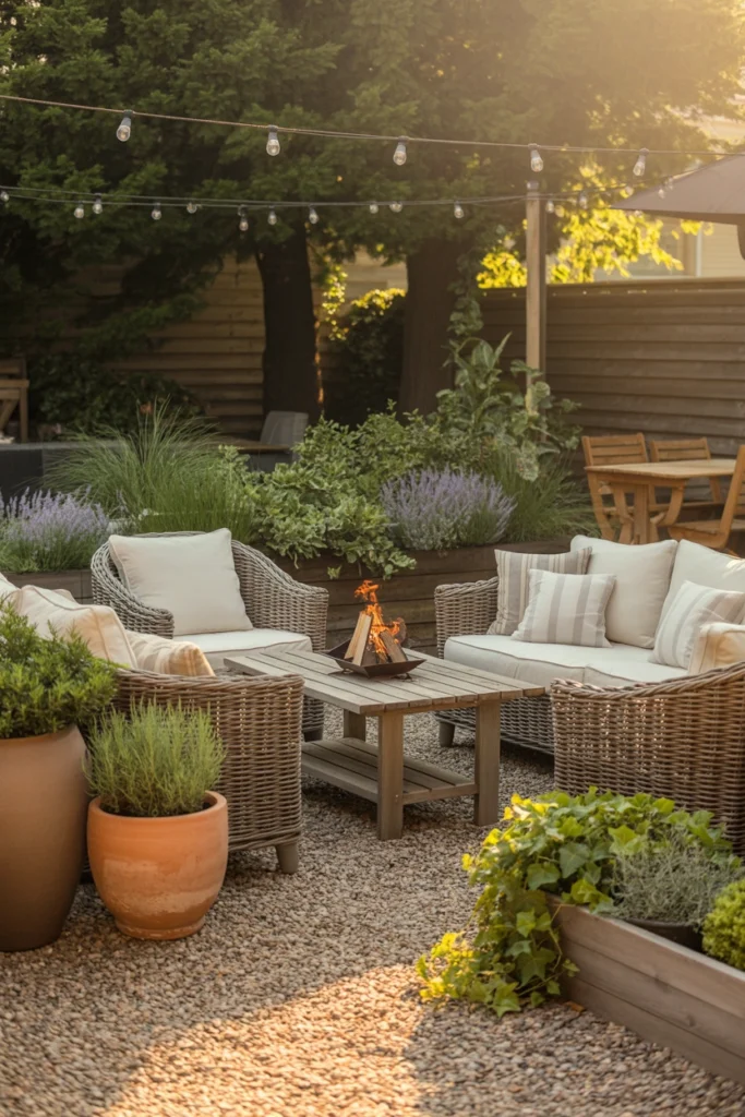 Gravel Patio Seating Area