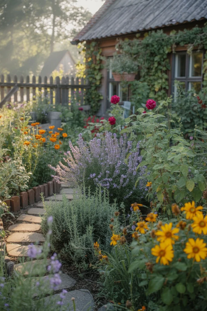 Herb and Flower Cottage Garden